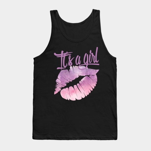 Gender Reveal It's a Girl Tank Top by avshirtnation